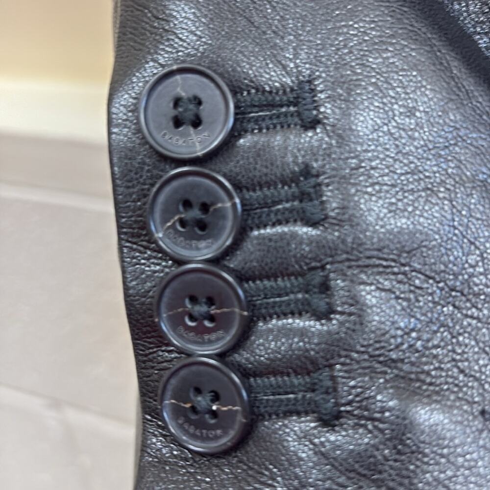 Aritzia women’s S Babaton Shimmering black vegan leather Jacket - Picture 5 of 5